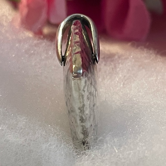 Silpada S1118 Iconic Puffy Hammered Square Pillow Sterling Silver Pendant - Picture 8 of 14